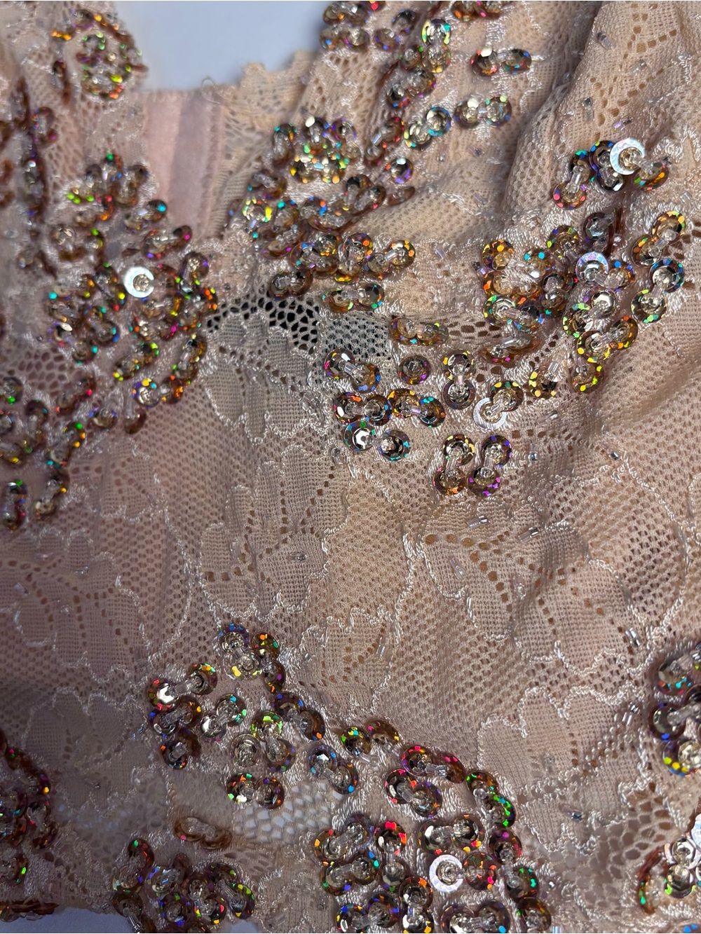 Y2K bebe Blush Lace Bralette with Sequin Detail - Picture 7 of 12